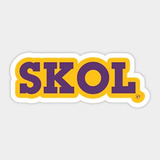 Block Script "SKOL" - (Purple) Sticker